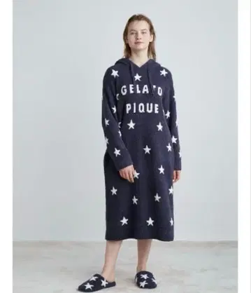 gelato pique 별 패턴 스타 별 자카드 원피스 네이비
