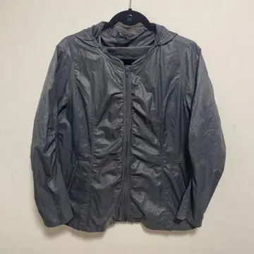 그레이 후드 부착 나일론 자켓 archive