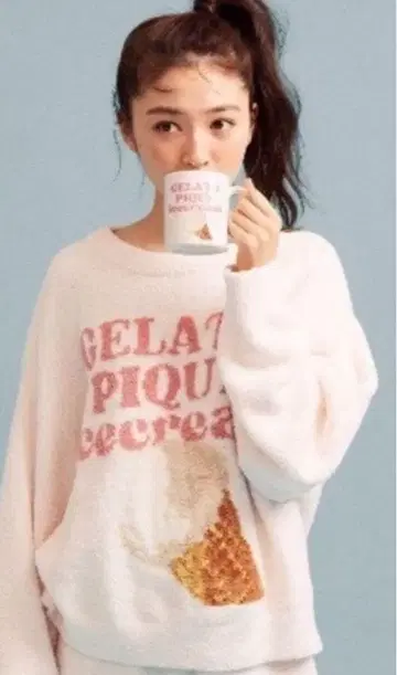 gelatopique 아이스크림 로고 풀오버 젤라또피케 택 포함 새상품