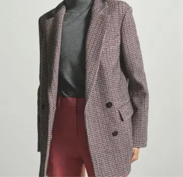 [새상품급] 최근 Theory 트위드 자켓 코트 울 더블 브레스트 M
