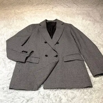 미사용급 ] UNIQLO 더블 자켓 체크 XL 그레이 계열