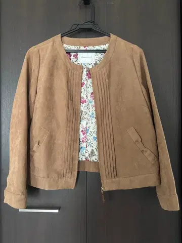 브라운 노카라 스웨이드 자켓