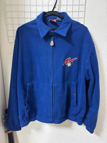 희귀 레어 빈티지 디즈니 미키 플리스 자켓 블루 M