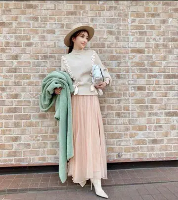 eimy istoire 리본 레이스업 니트 풀오버