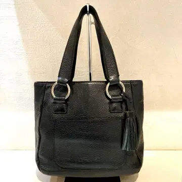 [ 새상품급 ] agnes b. 가죽 미니 토트백 블랙 태슬 참