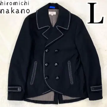 HIROMICHI NAKANO 레어 고품질 P 코트 싸개 버튼 스티치