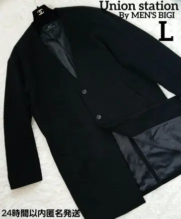 새상품 유니온 스테이션 노카라 코트 L 블랙 MEN'S BIGI