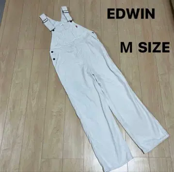새상품급 EDWIN 에드윈 코듀로이 오버롤 화이트 M 사이즈 작업복
