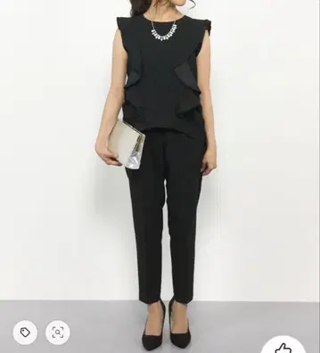 경사용 프릴 팬츠 셋업