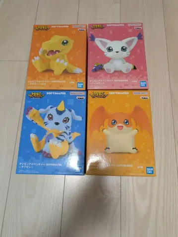 디지몬 어드벤처 SOFIMATES 피규어 세트 4체