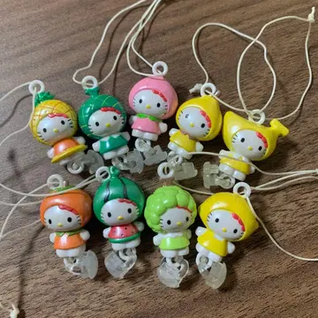 헬로키티 당시 물건 후르츠 스트랩 레어 묶음 판매