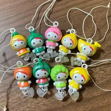 헬로키티 당시 물건 후르츠 스트랩 레어 묶음 판매