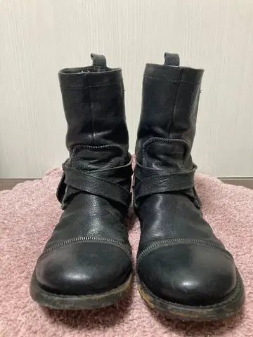 닐바렛 지퍼 엔지니어 부츠 블랙 41