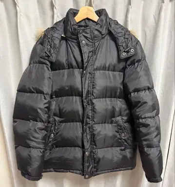 퍼 달린 다운 자켓 블랙 y2k 헤이세이 갸루 남자 시크 스타일