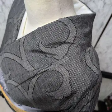 순수 실크 오시마 명주 코몬 그레이