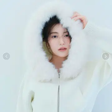 스나이델 snidel 퍼 후드 니트