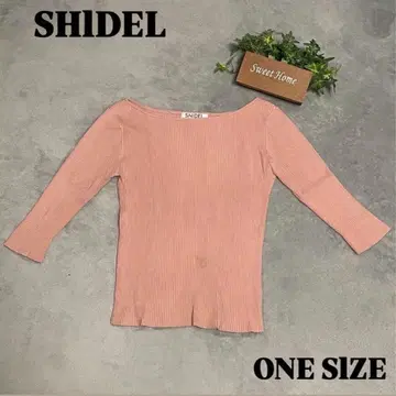 [ SHIDEL ] 스나이델 ( ONE SIZE ) 리브 니트 핑크