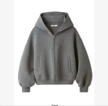 snidel 엠보싱 로고 후디 그레이