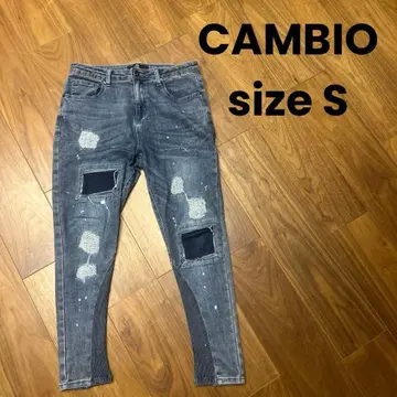 cambio 카멜리오 데미지 가공 스키니 데님 S