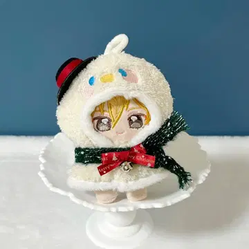 10cm 인형옷 앙스타 크리스마스 눈사람 2개 세트