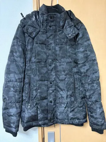 카모 패턴 다운 자켓 블랙 남성용