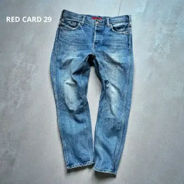 RED CARD 크롭 테이퍼드 데님 16806