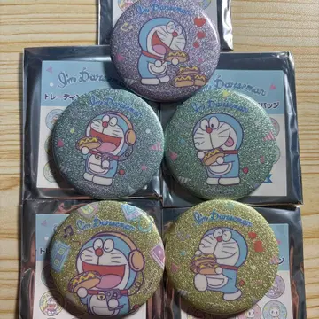 도라에몽 글리터 캔뱃지 5개 세트