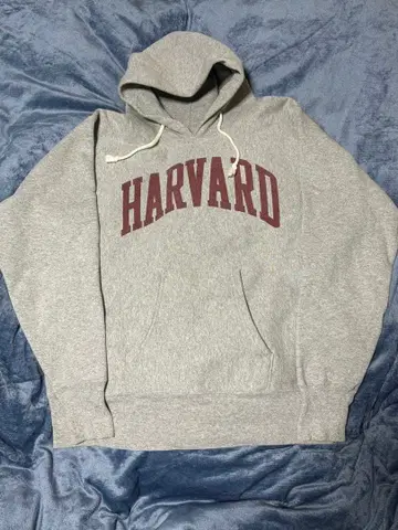 빨간색 택 Champion HARVARD 후드티 리버스 위브