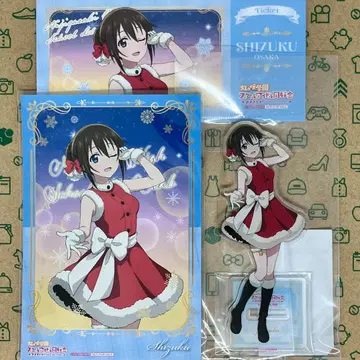 벚꽃 물방울 아크릴 스탠드+금박 카드+티켓풍 카드 산타풍 의상 ver.