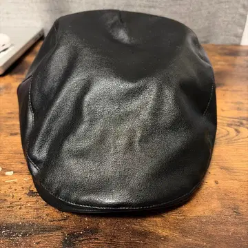 RUBEN 가죽 헌팅모 블랙