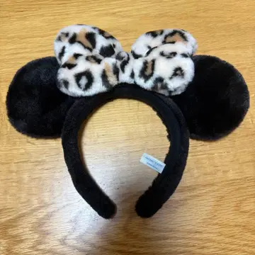 미니 머리띠 레오파드 무늬 리본