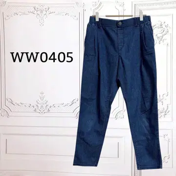 [ WW0405 ] 데님 팬츠 청바지 [ F ] 인디고 블루 큰 사이즈