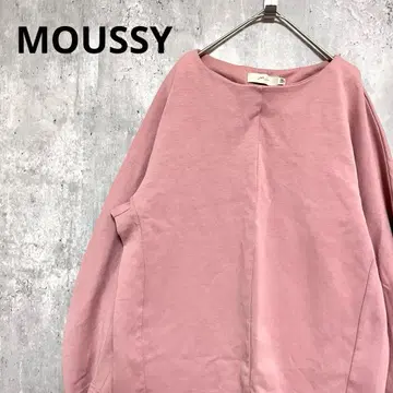 MOUSSY 심플 루즈핏 긴 길이 맨투맨 티셔츠 캐주얼