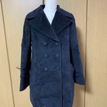 다크 그레이 더블 브레스트 코트 9호 쿄코 타카세