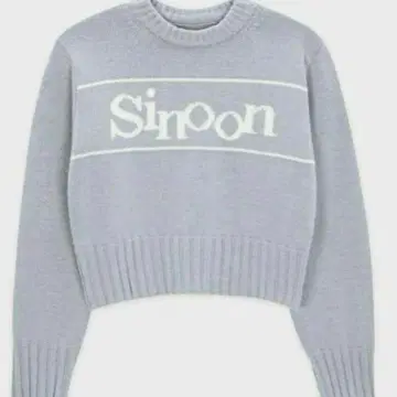 Sinoon 크롭 니트 미사용 택 포함 라이트 블루