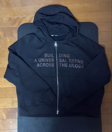 ZARA 크롭 후드티 블랙