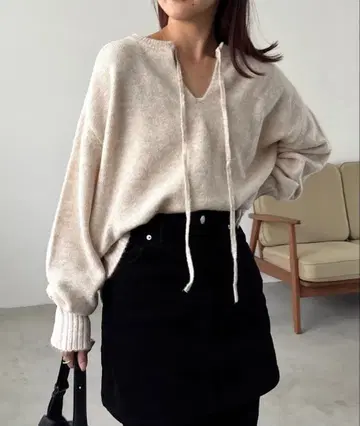 CAPRICIEUX LE'MAGE 모찌후와 2WAY 스키퍼 니트