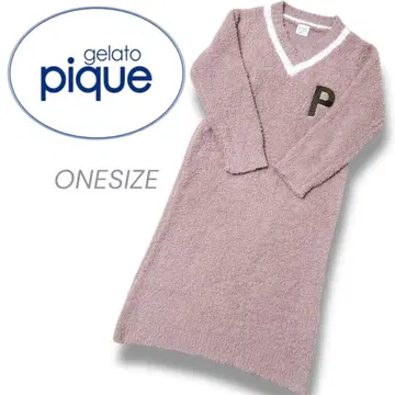 젤라피케 V넥 룸웨어 원피스 ONESIZE 와펜