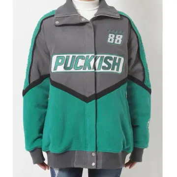 택 포함 미사용 새상품 GYDA PUCKISH 레이싱 플리스 블루종