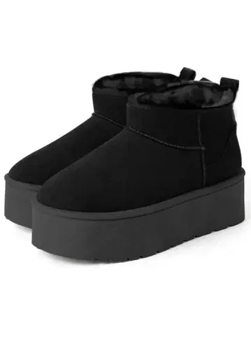 GRL 그레일 통굽 어그 부츠 fa409 블랙 25cm