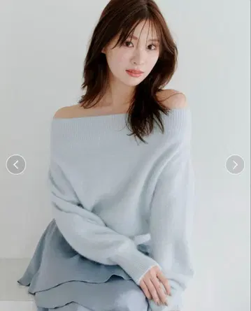 snidel 폭스 알파카 오프숄더 풀오버