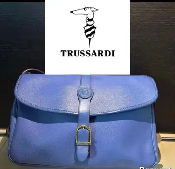 레어 컬러 미사용 TRUSSARDI 천연 가죽 숄더백 빈티지