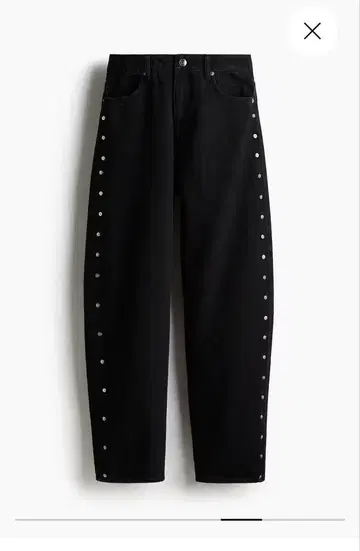H&M 스터드 디테일 배럴 레그 데님 36 사이즈