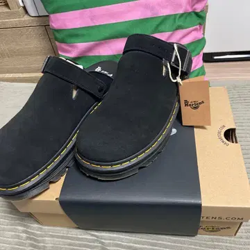 거의 미사용 Dr. Martens ZebZag Mule 블랙 29cm