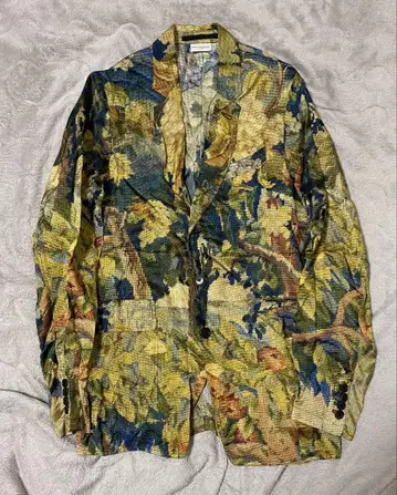 레어 dries van noten 픽셀 레이온 자켓