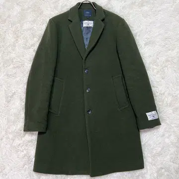 RAGEBLUE 고급 메리노울 체스터 코트 M 카키/모스그린