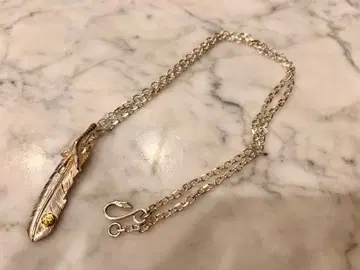 Goro's 세트 은손톱 특대형 페더 태각 롱 체인