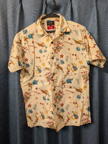 BEAMS 알로하 셔츠 M 사이즈 크림 화이트