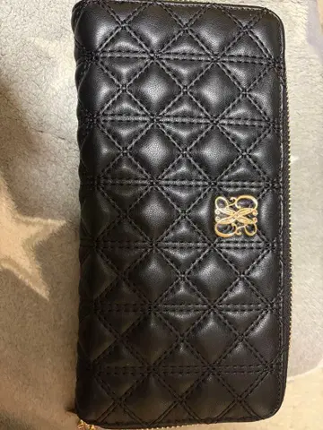 RANDA 퀼팅 블랙 장지갑