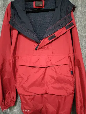 Structure SPORTS 빨간색 후드 부착 마운틴 후드티